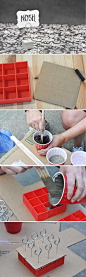 Cute Homemade Craft Projects with Ice Cube Trays | Cement and Wire Stands by DIY Ready at http://diyready.com/14-unexpected-ways-to-use-an-ice-cube-tray/: 