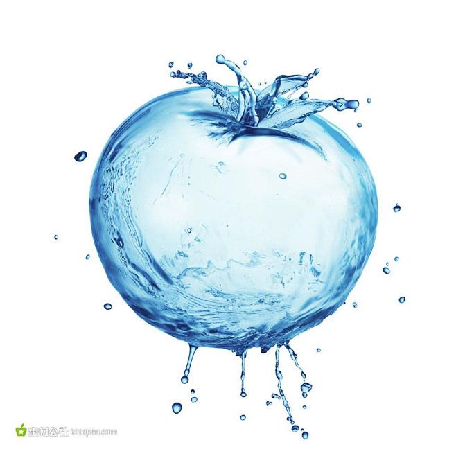 水做的苹果背景