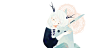 插画 壁纸 背景图 1920x1080 antlers stuffed animal white hair