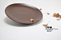 棕色哑光 陶瓷餐具 欧式复古菜盘瓷盘创意牛排盘西餐盘子500g