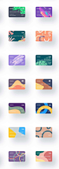 100款扁平银行卡样式线上钱包支付UI设计卡片背景Sketch格式素材-淘宝网