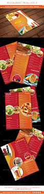 A4传单食品菜单第2卷 - 食品餐单打印模板@北坤人素材