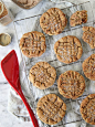 Flourless Peanut Butter Cookies with cinnamon sugar