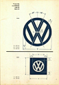  老的大众汽车的标志规范logo&字体设计