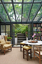 Look into my library : Whether you are hunting for conservatory design ideas, or just want to gaze longingly at glass houses, get inspired by these stylish structures. 