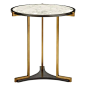 Rosa Side Table By Quintus  MidCentury  Modern, Traditional, Transitional, Glass, Metal, Stone, Side Table by Dennis Miller Associates