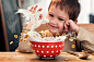 Fantastic Breakfast : Kids are dreamers and have great imagination! Sitting at the table and enjoying their breakfast, their mind wanders off and they start to see fantastic things. A small boy looks at his cereal bowl and a roaring dragon emerges from th