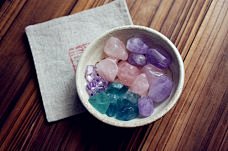 【天真的预言】天然原石块 萤石 粉晶 紫...