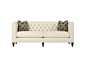 Tufted : 83"W x 36"D x 33"HSeveral FabricsPlease allow appx 6-8 weeks