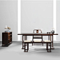 新中式实木家具后现代中式水曲柳餐桌椅组合定制餐厅长方台餐桌-淘宝网