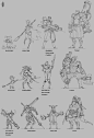 character sketches, Herman Ng : all kinds of thumbnails from different projects