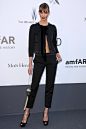 Karlie Kloss in Louis Vuitton trouser suit