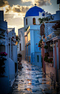希臘美麗的黃昏。 #街景# #景点#