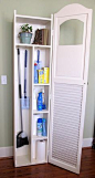 DIY utility closet...what a cute idea!