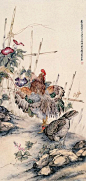 刘奎龄(1885～1967)，画家字耀辰，号蝶隐，自署种墨草庐主人。天津人。天津巨富“八大家”之一的“土城刘家”的后裔。南开中学首班毕业生，自幼学习郎世宁画法，研究五代、宋、元诸家，尤其是明代吕纪、清代沈铨的画技，并将西洋画之色彩、透视比例融合于中国传统工笔国画之中，形成自己特有的艺术风格。其作品纤细逼真，神态自然，以《孔雀图》最为著名，深得徐悲鸿赞扬，