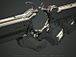Aerator High Poly, Josh Rife : Early prototype for the Aerator Rifle - a staple gunner class weapon for LawBreakers. Shows both the open and closed states of the weapon, which uses a spherical magazine. <br/>This was early on in production, and does