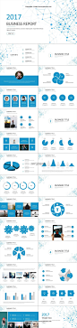大气点线蓝色商务模板NO.1