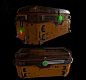 Sci-Fi Industrial crate, Mark Sweeney : A sci-fi styled industrial crate with glowing lock and functioning lid.