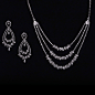 Gold necklace design-Spiral Diamond Necklace
