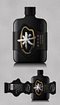 黑色传统烫金大米酒包装设计酒瓶酒标效果
