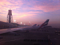 再次回到杜拜，降落时已是早上了，朝霞是粉色的。下面该是购买礼物的时间了。,ShawnLi