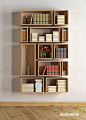 Para guardar os livros com estilo, que tal uma estante de madeira? Simples e funcional, o artigo ajuda na hora de organizar a sala.#书柜#@北坤人素材