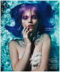 Alexandra Bogatyrova stars in the newest mermaid inspired beauty story for the July Issue of Nylon Korea