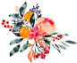 文艺植物花圈手绘水彩绿叶花卉花环png免抠logo设计素材  (3)