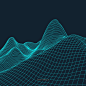 酷炫科技感山脉起伏3D立体背景纹理装饰42 平面设计 抽象元素