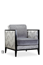 TALMD新中式风格 时尚布艺软包高档实木雕刻单人沙发 休闲椅定制 959-21