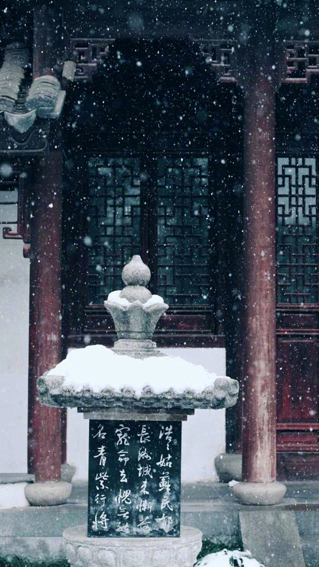 小镇冬雪