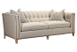 Sebastian 88" Tufted Sofa, Beige