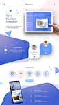 商业移动APP宣传PSD网页模板Business web template#tiw348f4204 :  