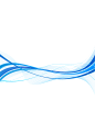 蓝色动感线条丝绸飘丝彩带波浪曲线科技感技术高科技商务PNG素材
