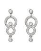 施华洛世奇 Earrings, Double Circle Crystal Pave Drop