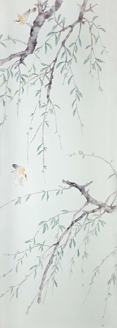 黑人雪糕采集到中式古典花鸟风景图案