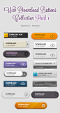 Web Download Psd Buttons Collection – Pack 1