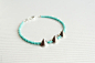 spike turquoise mint bracelet - delicate edgy layering bracelet