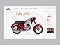 Jawa自行车促销网站web motobike moto滑块摩托车jawa ux ui动画设计