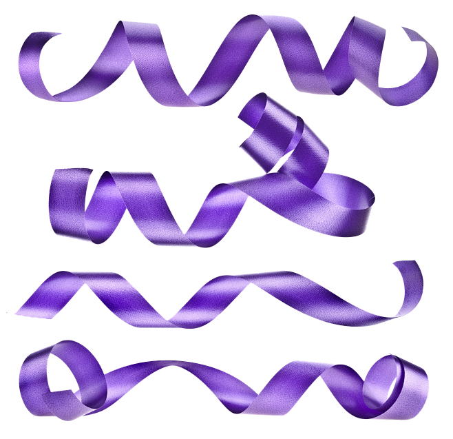 紫色丝带PNG