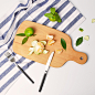 日式简约面包板实木水果点心砧板切菜板 榉木托盘披萨板寿司板

