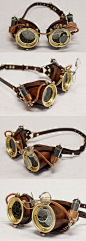 Steampunk goggles. Too cool!