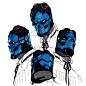 Blue Ogre & Skull mask & Flight Jet Ski, terukazu matori
