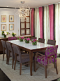 紫色和玫红的餐厅很美好,紫色,餐桌,餐厅