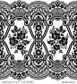 Seamless lace pattern, flower vintage vector background.