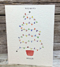 Handmade Christmas card Holiday card Watercolor by ThelittleCardCo