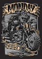 Monday Mo.Co : Print design for motorcycle clothing company Monday Mo.Co