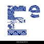 Traditional Oriental Chinese style. Alphabet a to z : Vector alphabet A to Z and number. Traditional Oriental Chinese style.