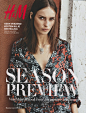 超模Julia Bergshoeff登上《H&M》2015夏季刊目录封面
