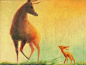 Tyrus Wong 童话般的自然粉彩插画 迪士尼 自然 手绘 小鹿斑比 场景设计 原画设计 动画 